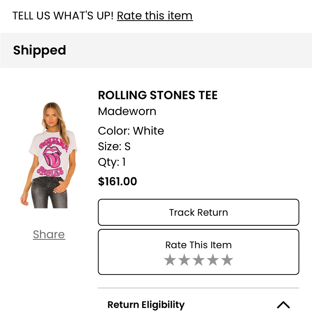 Madeworn Rolling Stones White Tee